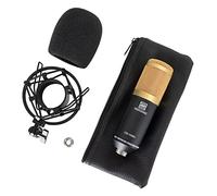Pronomic CM-100BG Large-Diaphragm Studio Microphone with Shouck Mount and Windscreen, Black