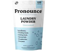 Pronounce Laundry Detergent Powder Alternative | Earth-Derived Ingredients, Eco-Friendly, Safer for Sensitive Skin, Eczema, and Babies. Stain + Smell Fighting. HE Safe (Unscented, 120 Loads)