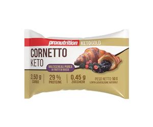 ProNutrition Multi-Grain Keto Croissant (50g, Berries) - Keto Brioche Puff with No Added Sugars and Low Carbohydrates - Ideal for Breakfast or Snacks - Made in Italy