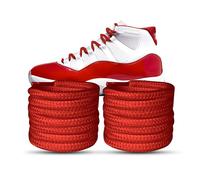 Proof Culture Premium Jordan 11 Laces | Oval Thick Shoe Laces for Basketball & Athletic Sneakers Round Shoe Laces Replacement, Cherry Red, 54 Inches