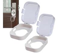 Proof Door Knob Covers Door Knob Child Proof | Reusable Locks Handle Guards 2 Pieces for Cabinet Safety Keyhole Toilet Apartment Kids Drawers Refrigerator Cupboard