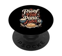 Proof First Panic Later Funny Baking Humor PopSockets Adhesive PopGrip