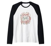 Proof God Answers Prayers Christian Faith Floral Raglan Baseball Tee