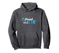 Proof Or Lie Data Geek Humor Binary Code Fact Check Pullover Hoodie, Adult Unisex, Dark Heather Grey, XXL