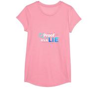 Proof Or Lie Data Geek Humor Binary Code Fact Check T-Shirt, Girls, Pink, Medium