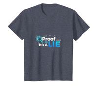 Proof Or Lie Data Geek Humor Binary Code Fact Check T-Shirt, Kids, Heather Blue, 6 Years