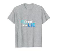 Proof Or Lie Data Geek Humor Binary Code Fact Check T-Shirt, Men, Heather Grey, 4XL