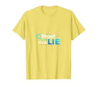 Proof Or Lie Data Geek Humor Binary Code Fact Check T-Shirt, Men, Lemon, L