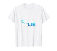 Proof Or Lie Data Geek Humor Binary Code Fact Check T-Shirt, Men, White, 6XL