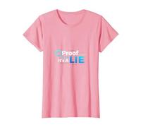 Proof Or Lie Data Geek Humor Binary Code Fact Check T-Shirt, Women, Pink, L