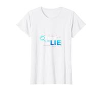 Proof Or Lie Data Geek Humor Binary Code Fact Check T-Shirt, Women, White, L