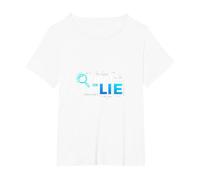 Proof Or Lie Data Geek Humor Binary Code Fact Check T-Shirt, Women's Plus, White, 6X