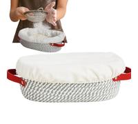 Proofing Basket - Oval Round Sourdough Bowl, Bread Baking Set, Baking with Double Handle and Natural | Pastry Utensils for Hobby Lovers that Improve Shaping, Support Fermentation and Di