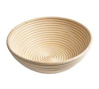 Proofing Basket Round Diameter 25, Height 8 cm for 1000 g Bread and Dough, Ideal Round Proofing Basket Made of Natural Wicker Cane, Banneton Proof Basket Baking Accessories for Beginners,