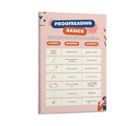 Proofreading Marks Poster Teach Aid Poster Proofreading Basics Canvas Educational Chart Poster 24x36inch(60x90cm)