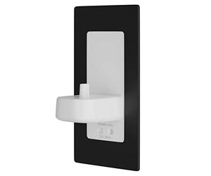 ProofVision Black Metal In-Wall Electric Toothbrush Charger and Shaver Combo - PV12P-B-FR