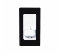 ProofVision In-Wall Toothbrush Charger - Black, Minimalist Style, Wall Mount, Compatible with Oral-B and Braun, USB Charging, IP44 Rated