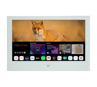 ProofVision Premium 19" Waterproof Bathroom Smart Television | White | Glass | 490mm x 335mm x 51mm