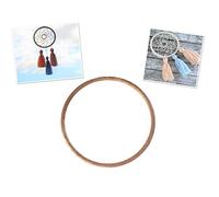 Proops 1x Large Round 20cm Wood Effect Plastic Dreamcatcher Dream Catcher Craft Hoop Ring, Macrame, Make your own (S7804). Free UK Postage.