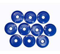 Proops 25mm Dia Blue Penny Washers, Survey Markers, High Impact HDPE Plastic Disc Washers, Bevelled Edges (S7840). Free UK Postage (10)
