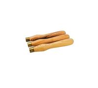 Proops 3 x 225mm Long Wood Ash Handles with Brass Ferrules for Wood Turning Tools. (W3400) Free UK Postage