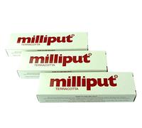 Proops 3 x Milliput Putty Terracotta 2 Part Epoxy Putty. Model, Filler, Ceramic, Repair. (X1016b) Free UK Postage