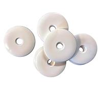 Proops 50 x White 55mm Dia Survey/Road Markers, High Impact HDPE Plastic Disc Washers, Bevelled Edges (S7793). Free UK Postage