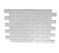 Proops Dolls House Wall Panels, Brick Effect, Interlinking, Pack of 6, 1/12th Scale. (A1012A) Free UK Postage (White)