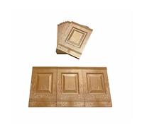 Proops Dolls House Wall Panels, Light Brown Wood Effect, Raised Fielded, Pack of 10, 1/12th Scale (A1015) Free UK Postage