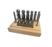 Proops Doming Dapping Set, 8 Punches & Dapping Block to Suit (J1401). Free UK Postage