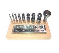 Proops Oval & Round Dapping Doming Set with 9 Punches & Block (J2336) Free UK Postage