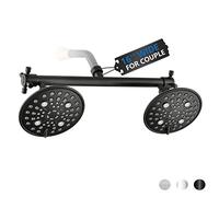 Proox Double Shower Head with Built-in Valve, High Pressure 6 Setting Dual Shower Head Design for Couple on Walk-in Bathroom or Single on Bathtub Bathroom - Matte Black