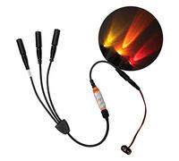 Prop and Scenery Lights Flame Light Kit Flickering Three Head Amber Orange Red LEDs for Special Effects Lighting Battery Operated