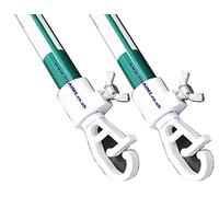 Prop Butterfly Or HD Twist Lock Garden Washing Line Metal Galvanised Outdoor Indoor Airer Rope String Cloths Laundry Support pole Extendable from 1.5 to 2.4m Telescopic strong (2pk Butterfly Lock)