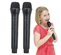 Prop Microphone, Fake Microphone - 2 Simulation Game Microphones for Speech Practice - Toy Microphone, Smooth News Fake Microphone Accessories, Microphone Model for Gift