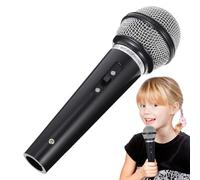 Prop Microphone - Realistic Toy Microphone for Stage Play, Costume Role Play, Drama & Karaoke | Fake Handheld Microphone Prop for Children Singing, Acting, Language Practice, Performance