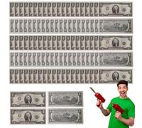 Prop Money Dollars 100 Pack 15x6.2cm, Dollar Bills Props Realistic, Pretend Play Educational Toys, Simulation Money Compact, Retro-Style Banknotes Spray Guns, Bar Party Props, Movie Shoots