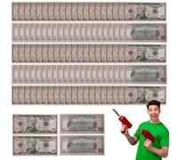 Prop Money Dollars 100 Pack 15x6.2cm, Dollar Bills Props Realistic, Pretend Play Educational Toys, Simulation Money Compact, Retro-Style Banknotes Spray Guns, Bar Party Props, Movie Shoots