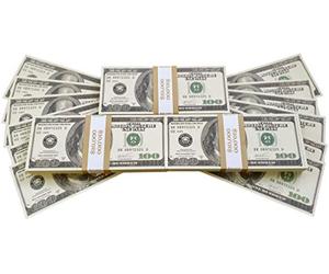 PROP MONEY DOLLARS - 300 FULL PRINT OLD STYLE $100 DOLLAR BILLS - $30,000 Stack. For Movies, Advertising, Play, Party, Supreme Spray, Gun Cannon, Fancy Dress, Magic Tricks, Casino Games