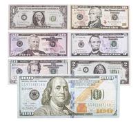 Prop Money,Educational Fake Money, 1 2 5 10 20 50 Pretend Money Notes for Role Play Shop Till Bank Cash, Post Office Set (With "Copy" Watermark) (140PCS)