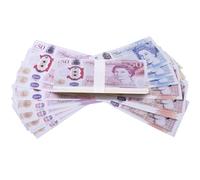 Prop Money,Educational Fake Money, 5 10 20 50 Pretend Money Notes for Role Play Shop Till Bank Cash, Post Office Set (With "Copy" Watermark) (100 PCS)