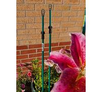 Prop Twist lock Metal Garden Washing Line Galvanised Outdoor Indoor Airer Rope String Cloths Laundry Support pole Extendable from 1.5 to 2.4m (2pk Twist Lock)