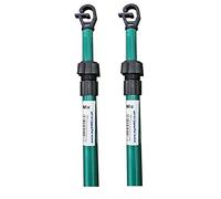 Prop Twist lock Metal Garden Washing Line Galvanised Outdoor Indoor Airer Rope String Cloths Laundry Support pole Extendable from 1.5 to 2.4m (3pk Twist Lock)