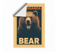 Propaganda Bear Vintage Unframed Wall Art Print A2 (59.4×42cm), Wall Decor for Living Room, Bedroom, Office & Home, Art Gift