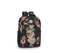 PROPAGANDA School Backpack, Large Central Compartment, Anti-Theft Pocket on the Back, Front Pocket, Side Pockets, Zip, Padded Backrest, Padded and Adjustable, black, 40x29x17, Casual