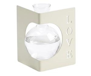 Propagated Plant Holders Love Right Angle Small Glass Vase White