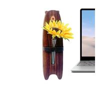 Propagation Vases, Wall Vase with Wooden Stand for Cuttings, Hydroponics Room Decoration for Living Room, Bedroom, Cafe, Study, Balcony