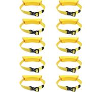 Propane Bottle Holders/Oxygen Tank Holder Rack with Securing Strap, Medical Cylinder Carrier for Lab(Yellow,10 Pack)