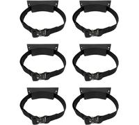 Propane Bottle Holders/Oxygen Tank Holder Rack with Securing Strap, Medical Cylinder Carrier for Lab(Schwarz,6 Pack)