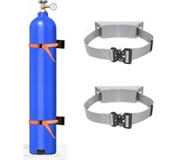 Propane Bottle Holders/Oxygen Tank Holder Rack with Securing Strap, Medical Cylinder Carrier for Lab(Grey,2 Pack)